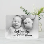 Tweemaal de aankondiging van de geboorte van het v (Staand voorkant)