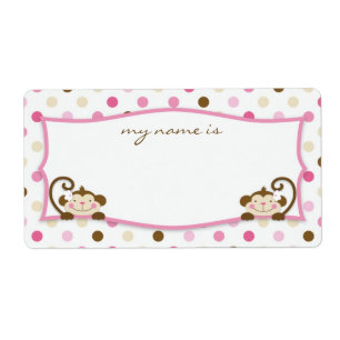 Tweemaal de Fun GIRLS-naamtag Etiket