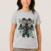 Tweemaal de geluks-kabouter Tri-Blend shirt (Voorkant)