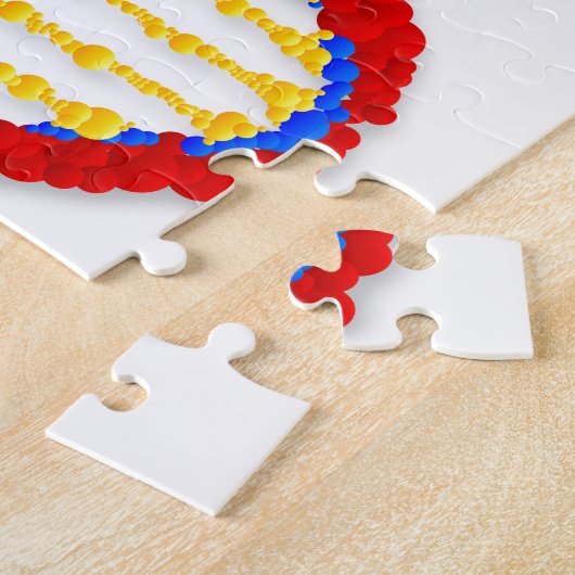 Tweemaal DNA-strengen Legpuzzel (Zijkant)