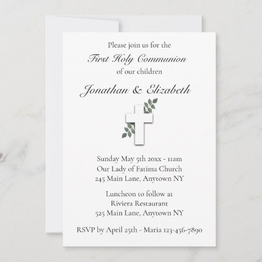 Tweemaal eerste uitnodiging van de Gemeenschap (Voorkant)