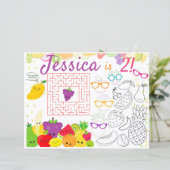 Tweemaal Frutti placemats activiteit en kleurstof (Staand voorkant)