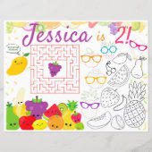 Tweemaal Frutti placemats activiteit en kleurstof (Voorkant)