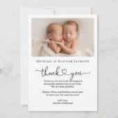 Tweemaal gezegende Foto Geboorte Vlakke Aankondigi Aankondiging (Achterkant)