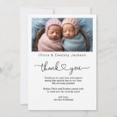 Tweemaal gezegende Foto Geboorte Vlakke Aankondigi Aankondiging (Achterkant)