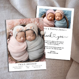Tweemaal gezegende Foto Geboorte Vlakke Aankondigi Aankondiging
