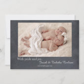 Tweemaal gezegende tweelingjongens - Geboorteaanko Aankondiging (Achterkant)