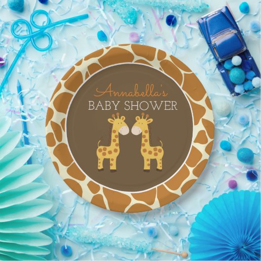 Tweemaal Giraffe Bord met dubbel papier (Feest)