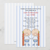 Tweemaal in de eerste verjaardag kaart (Voorkant / Achterkant)