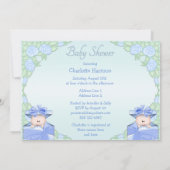 Tweemaal in dozen in Rozen Baby shower met cadeaud Kaart (Achterkant)