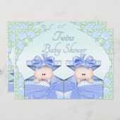 Tweemaal in dozen in Rozen Baby shower met cadeaud Kaart (Voorkant / Achterkant)