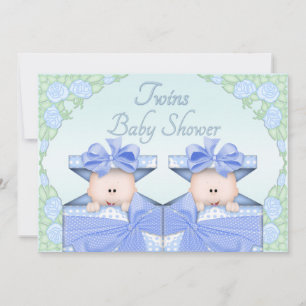 Tweemaal in dozen in Rozen Baby shower met cadeaud Kaart