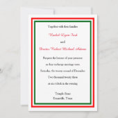 Tweemaal kersttrim - 5x7 huwelijksuitnodiging kaart (Voorkant)