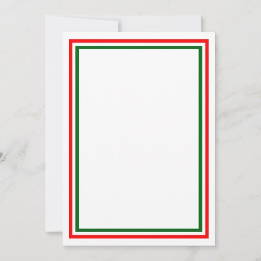 Tweemaal kersttrim - 5x7 huwelijksuitnodiging kaart (Achterkant)