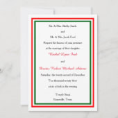 Tweemaal kersttrim - 5x7 huwelijksuitnodiging kaart (Voorkant)