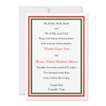 Tweemaal kersttrim - 5x7 huwelijksuitnodiging