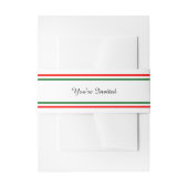 Tweemaal kersttrim - Band met buik Uitnodigingen Wikkel (Voorkant Voorbeeld)