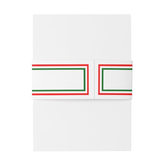 Tweemaal kersttrim - Band met buik Uitnodigingen Wikkel (Achterkant Voorbeeld)