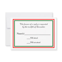 Tweemaal kersttrim - RSVP-kaart