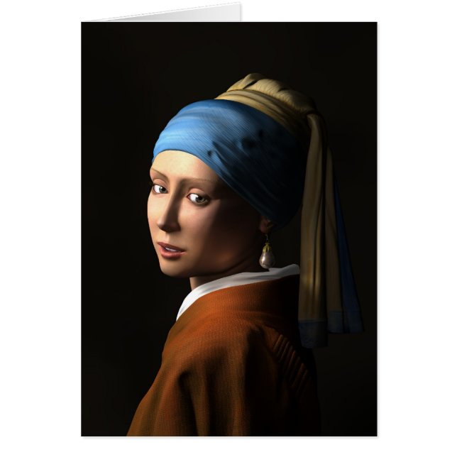 TWEEMAAL MEISJES MET EEN PEARL EARRING 3D Computer (Voorkant)