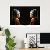 TWEEMAAL MEISJES MET EEN VREEDZAME AANDACHT POSTER (Thuiskantoor)