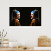 TWEEMAAL MEISJES MET EEN VREEDZAME AANDACHT POSTER (Keuken)