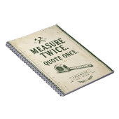 Tweemaal Meten Bouwer Notitieboek (Rechterzijde)