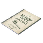 Tweemaal Meten Bouwer Notitieboek (Linkerzijde)