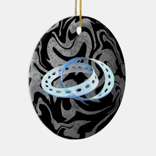 Tweemaal Mobiele Strips Keramisch Ornament (Rechts)