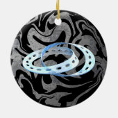 Tweemaal Mobiele Strips Keramisch Ornament (Achterkant)