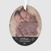 Tweemaal ons eerste kerstfeest als grootouders ornament (voorkant)