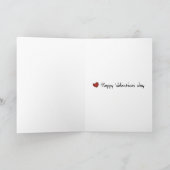 Tweemaal piek log Valentijnsdag kaart (Binnen)