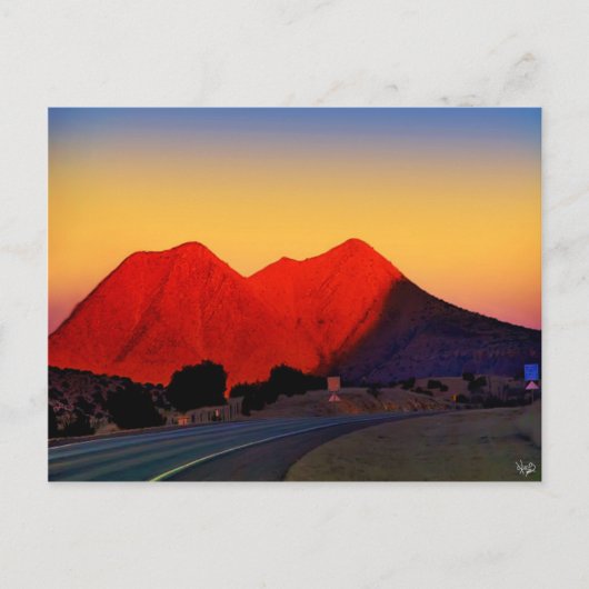 Tweemaal piek of zuster Peaks, Alpine, TX Briefkaart (Voorkant)