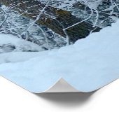 Tweemaal piek sneeuw op bomen poster (Hoek)