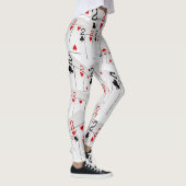 Tweemaal, Pokerkaarten, Aantal, Dames Leggings (Rechts)