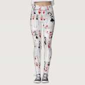 Tweemaal, Pokerkaarten, Aantal, Dames Leggings (Voorkant)