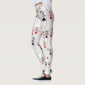 Tweemaal, Pokerkaarten, Aantal, Dames Leggings (Links)