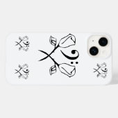 Tweemaal Roos boven Bass Clef Case-Mate iPhone Case (Achterkant (horizontaal))