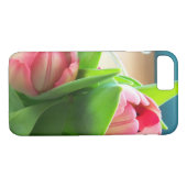 Tweemaal roze tulpen op een telefoongeval Case-Mate iPhone case (Achterkant (Horizontaal))