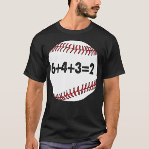 Tweemaal spel Baseball Team 6 4 3 2 Baseball Baseb T-shirt
