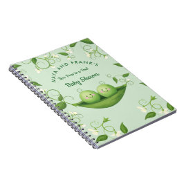 Tweemaal twee erwten in een Baby shower van de Peu Notitieboek