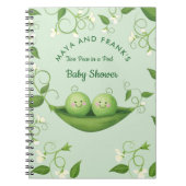 Tweemaal twee erwten in een Baby shower van de Peu Notitieboek (Voorkant)