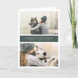 Tweemaal Zo Mooie Vouwbare Kerstkaart Feestdagen Kaart