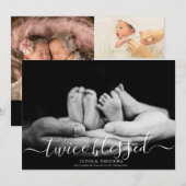 Tweemaal zonder bedekking Twice Blessed Photo Coll Aankondiging (Voorkant / Achterkant)