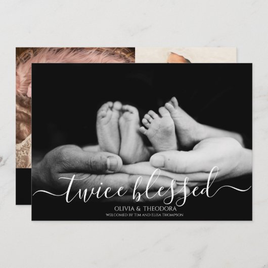 Tweemaal zonder bedekking Twice Blessed Photo Coll Aankondiging (Voorkant / Achterkant)