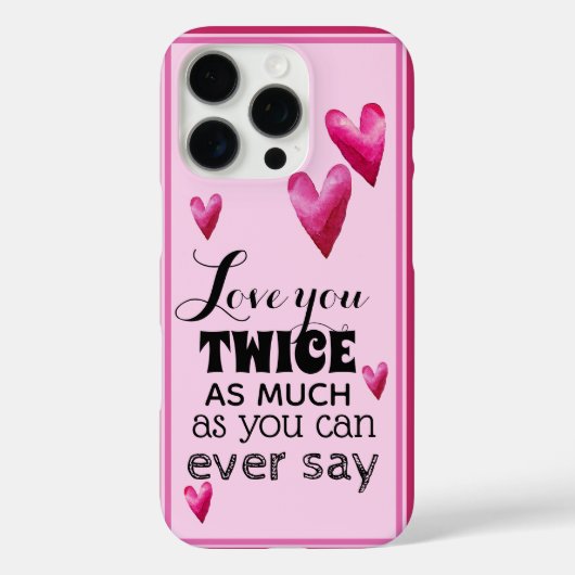 Tweemaal zoveel gevoel - Hartjes Case-Mate iPhone Case (Achterkant)