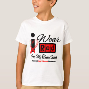Tweemaal zuster - ik Draag de ziekte van het rode  T-shirt