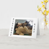 TWEEMAANDAGKISSES = PUP FOTOGRAPHY KAART (Gele Bloem)