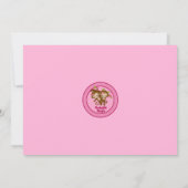 TWEEMAANDEN Baby Shower-uitnodigingen PINK MM2 Kaart (Achterkant)