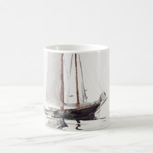 Tweemaster schoener met Dory door Winslow Homer Koffiemok
